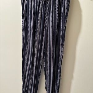 Jessica Simpson Black and White Striped Pants